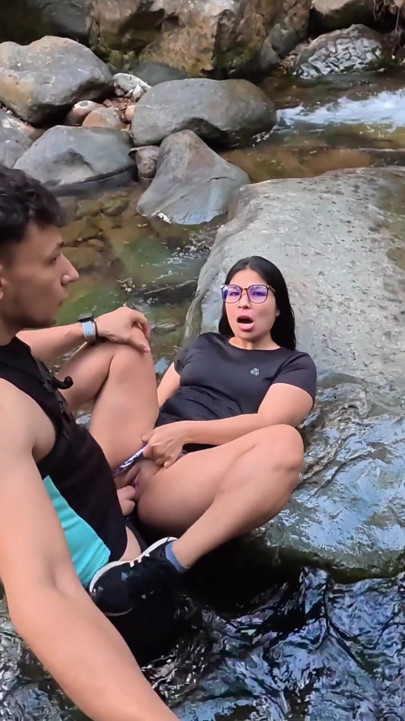PART ONE fucking in the river.. SEX IN PUBLIC a madness lets her face be filled with cum | Clip 3