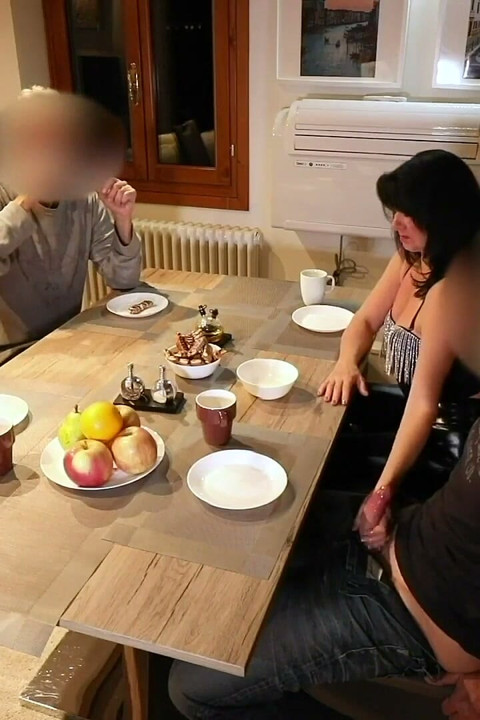 Extreme! Hot Cock Made to Cum Under the Table