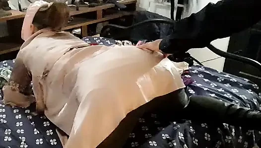 2390ss01_French Amateur Fuck in Satin Clothes and Lingerie
