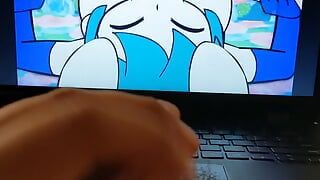 Menos 8 animação de masturbação, tributo a porra