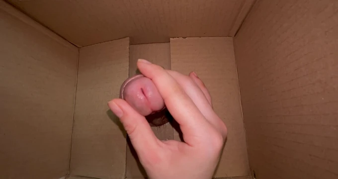 I'm just shocked. I found a real fat dick in a box.