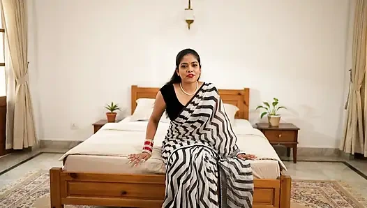 Dicker arsch, indisches bhabhi, bester blowjob und ficken muschi doggystyle mit desi sari, entfernen