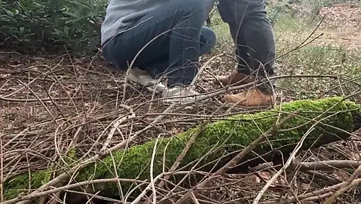 Real amateur Milf wife in the woods.