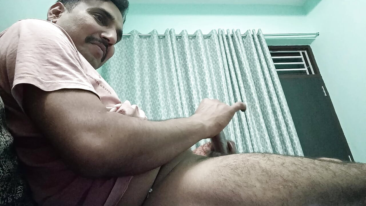 Indian police officer uncle get shower and masterbation show