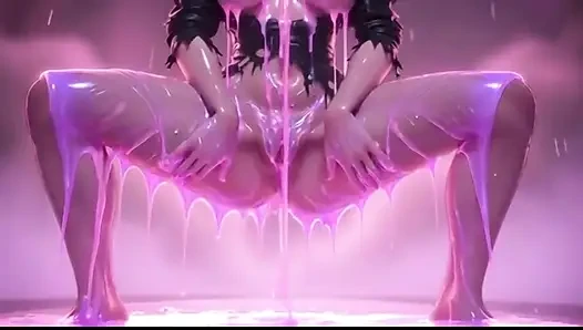 Kalın pembe balçıkla kaplı 2b nier automata - ahegao derlemesi