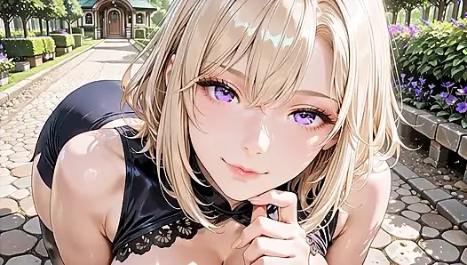 Lila-augen-blonde göttin in schwarzen spitzen dessous grün enges Minikleid graue strümpfe high heels