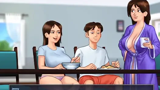 Summertime saga5.  I fucked my stepsister while she is taking bath .
