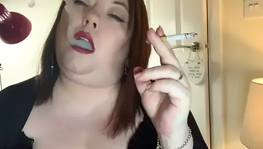Mistress Tina Smokes A Cigarette With Snap Inhales - Fetish