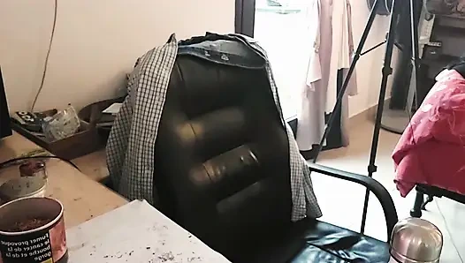 1504_French Amateur Fuck in Satin Clothes and Lingerie