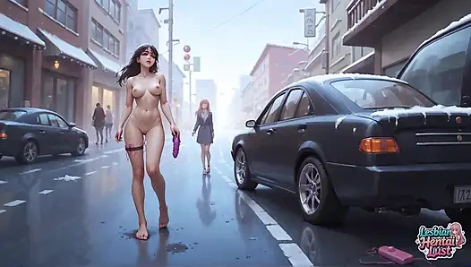 A Snowy Lesbian Jalan-jalan dengan Godaan Digital - XXX Kotor!