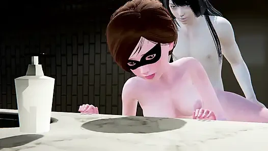 Ofisimde sadakatsiz olmak isteyen elastigirl - 3d animasyon
