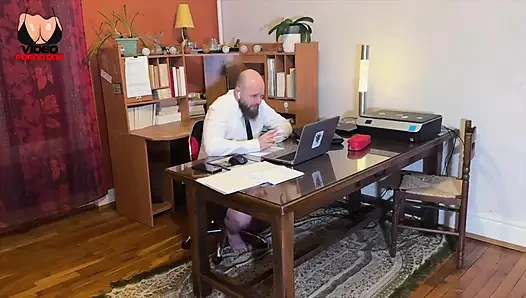 I Get Sucked While I'm on Video with My Colleagues