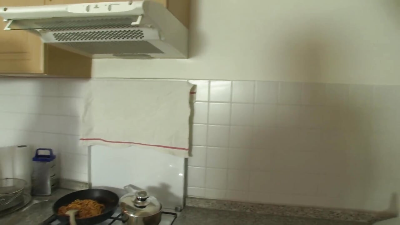Sex in the kitchen with a hot blonde babe