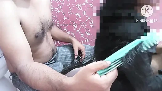 Выпрямка волос, стрижка волос и романтический секс с женой