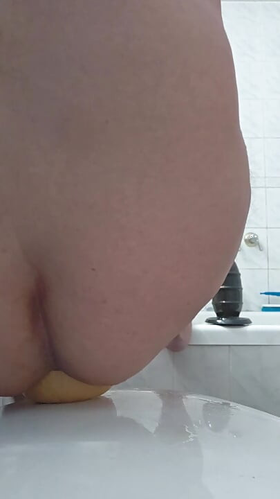 Insatiable Asspussy Just Can't Stop Swallowing 10-12 Thick Butternut Gourd Whole, So Yummy!