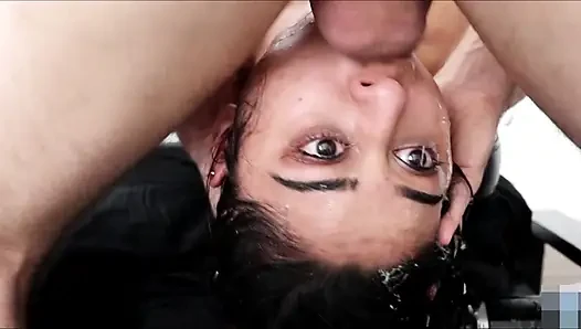 Extreme Tied Up Facefucking for a Submissive Indian Slut