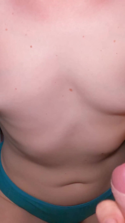 Please cum on my tiny tits! | Clip 1