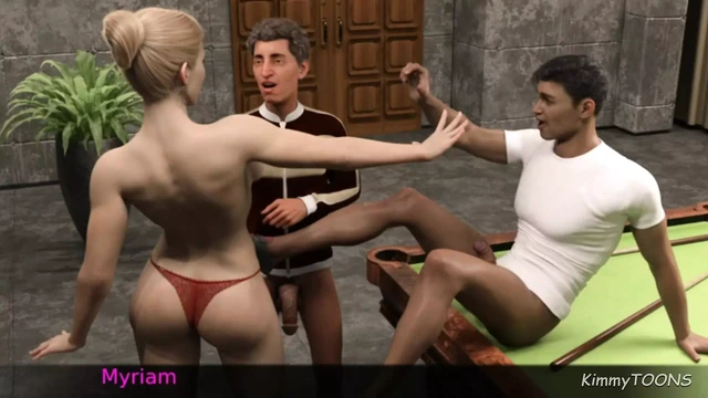 AWAM - Sex scene - Husband shares cheating wife with his best friend - DP ANAL - kimmytoons-1