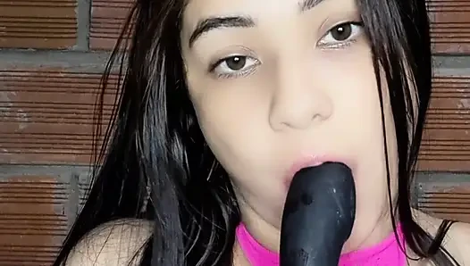 I masturbate my stepsister's tight pussy and play with perfect natural tits