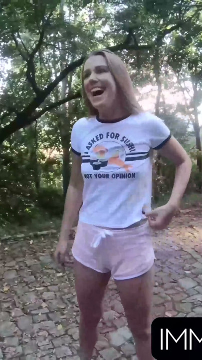 Woodland Chase, Topless Alexis Hunts Horny Pranksters! | Clip 1