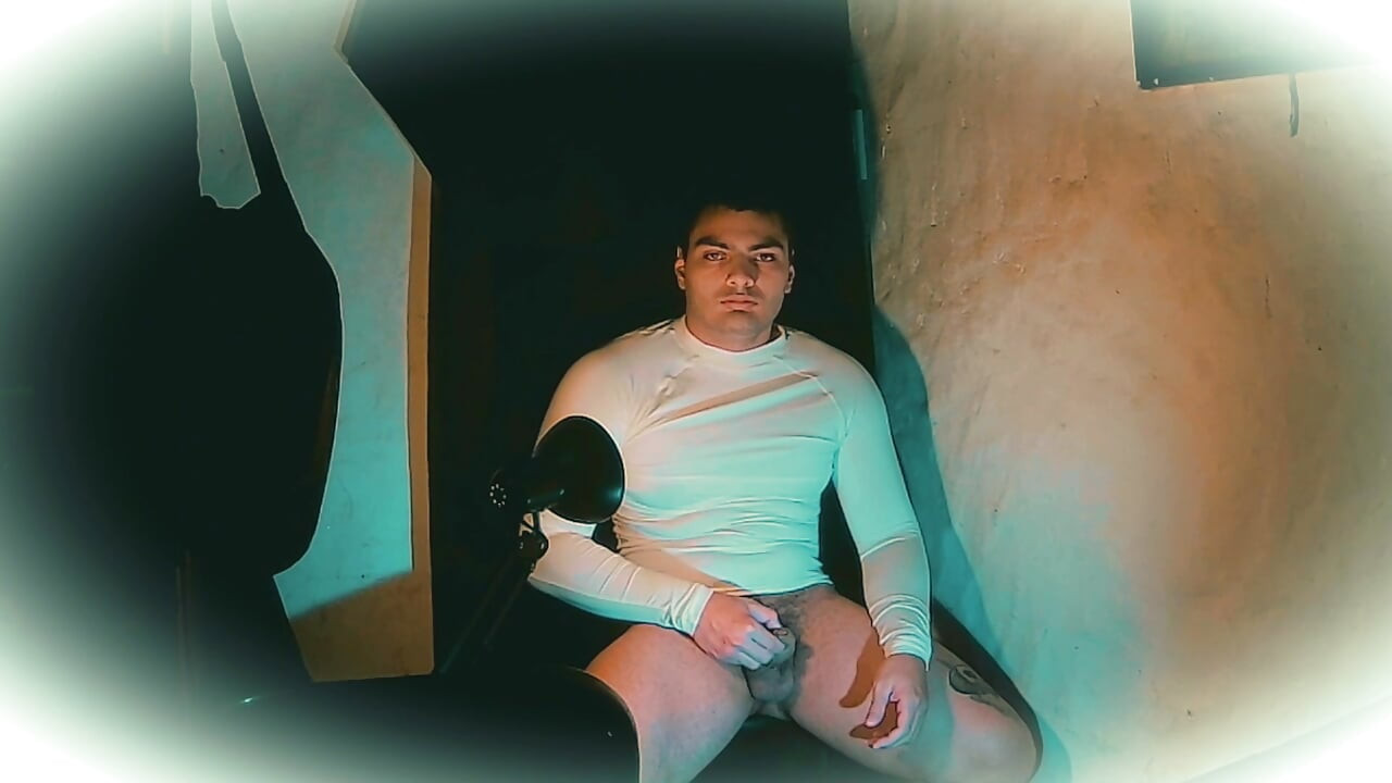 Sexy Outfit of White Bright with His 18 Centimeter Big Cock (Angle 2 / Secondary Camera) - Sexy Number One