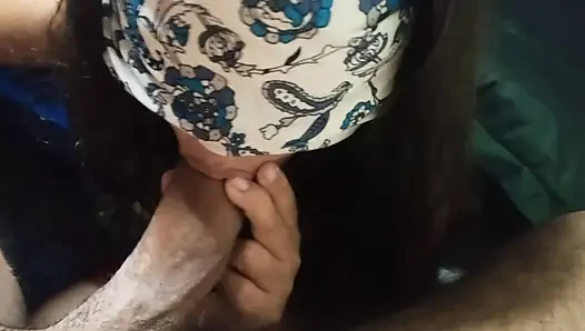 My stepsister is addicted to sucking my penis, she doesn't even give me a break when I'm editing these videos.