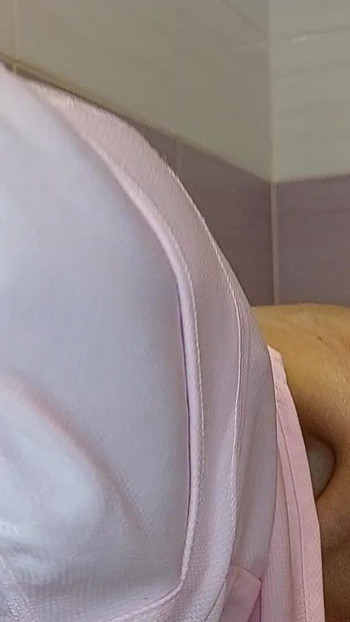 Unforgettable moment from "I spy a brunette washing her hairy pussy. Milf porn washes herself in the bathroom."