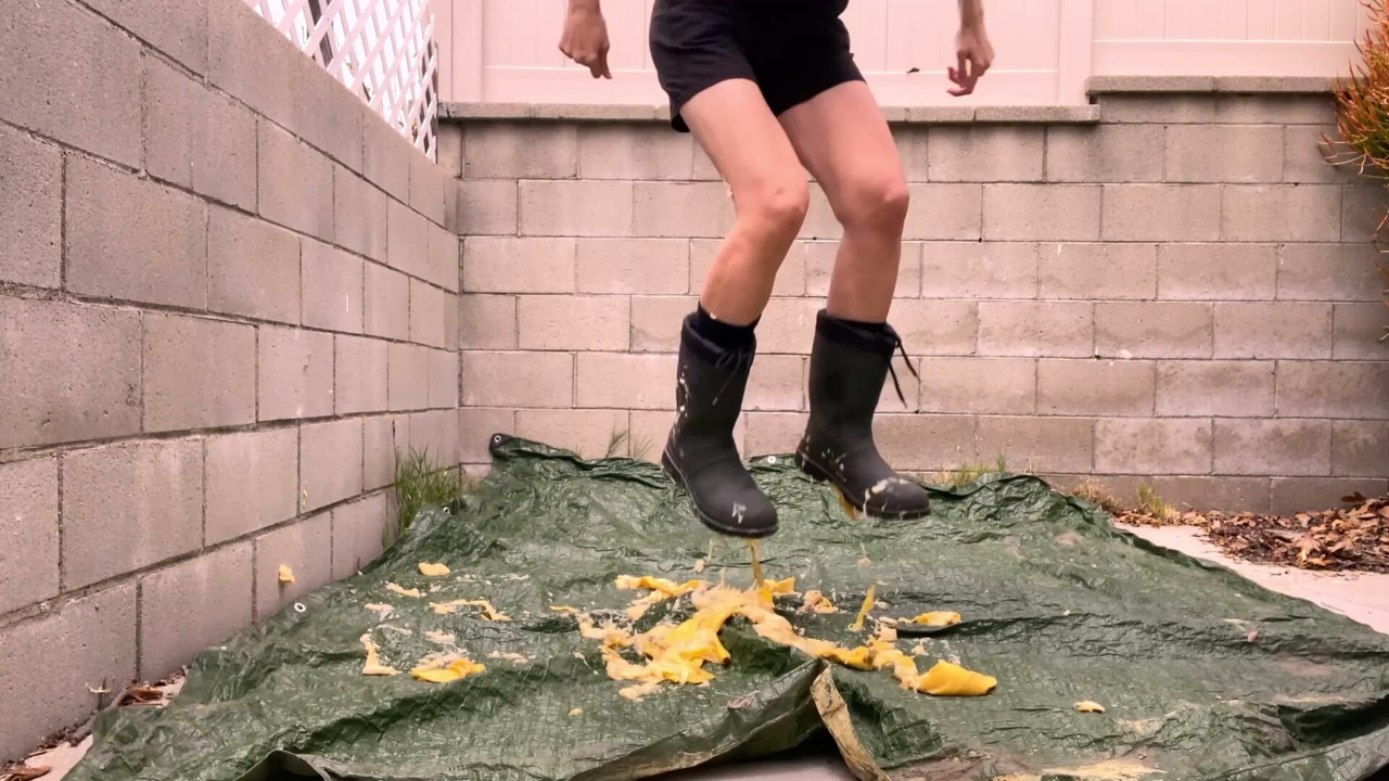 Crushing Fruits in Rubber Boots