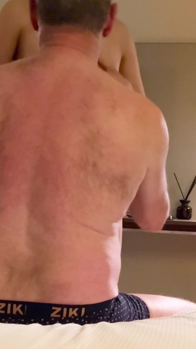 Daddy (56) enjoys the love and kisses of his stepson (19) | Clip 1