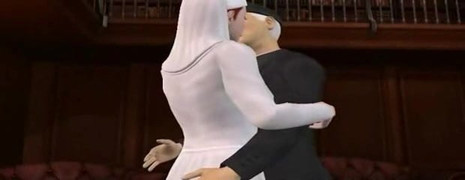 3D nun sucking dick