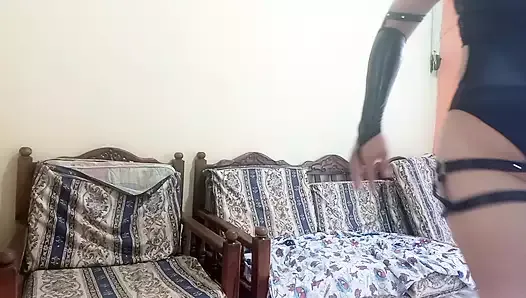 MY HUSBAND IS NOT AT HOME AND I BROUGHT MY LOVER!! WITHOUT SHAME AND WITH A LOT OF DESIRE WE STARTED TO FUCK