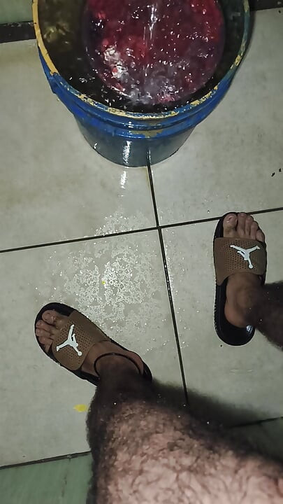 Gay man is alone at home and masturbates in the shower because his partner is not there