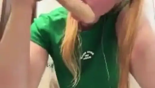 Creampie fucking in the bathroom