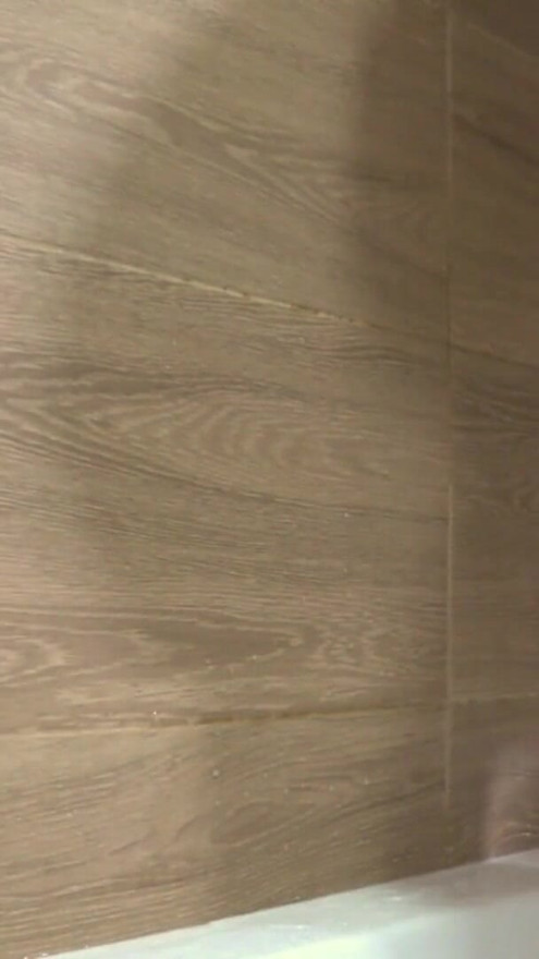 Bathroom camera watches as old wife with plump figure takes a shower. PAWG. | Clip 2