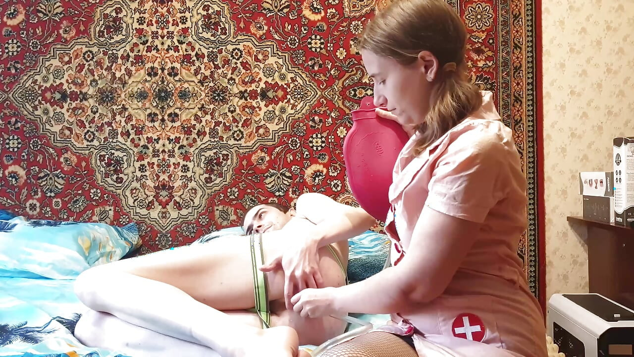 Anastasia Mistress Dominant wife doing enema and humiliation with her loser husband homemade