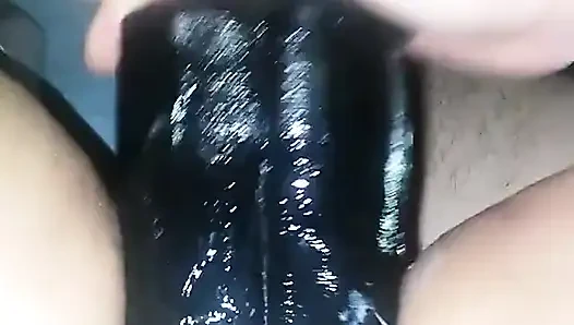 Großer schwarzer doppeldildo