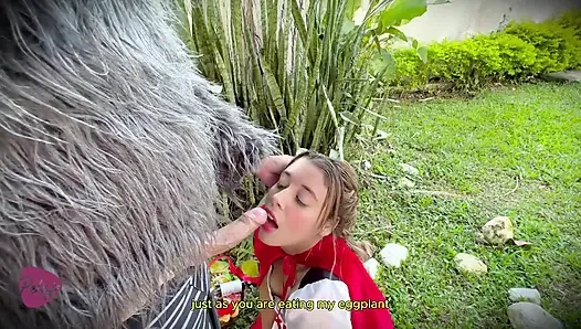 Little Red Riding Hood Was Lost in the Woods and Was Made to Suck Cock by the Big Bad Wolf