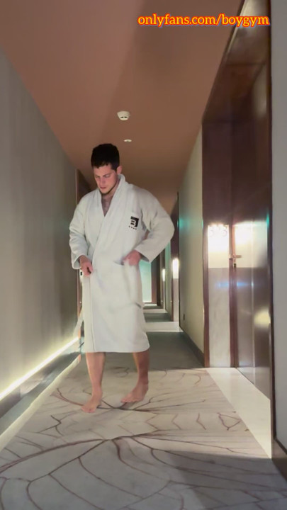BOYGYM - My BIG COCK In The Hotel Exhibitionist