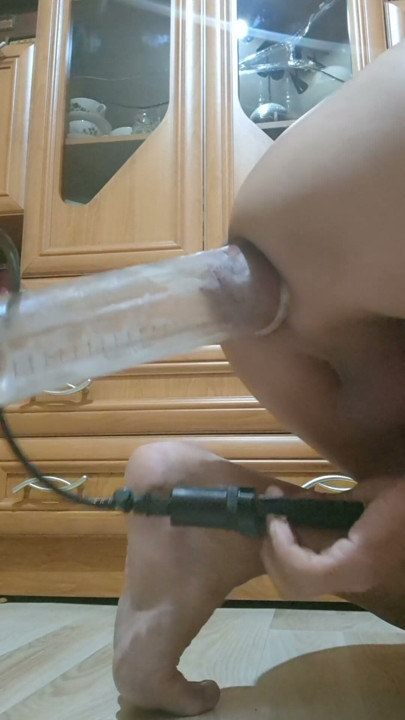Pumping ass hole turns into a swollen cunt | Clip 1