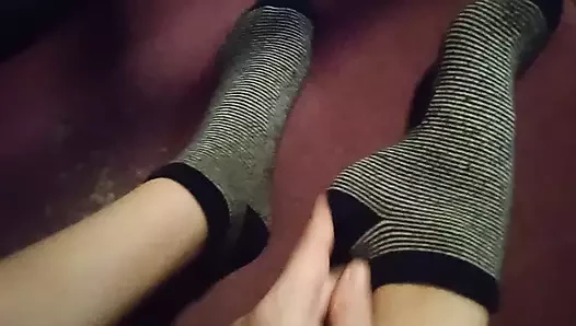 Beautiful White Legs From Which I Take off My Socks