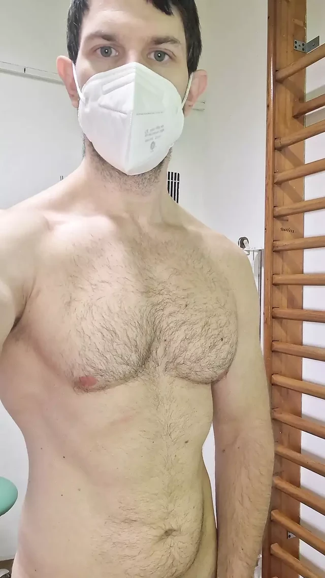 Sport Man in Socks Masturbate and Cum