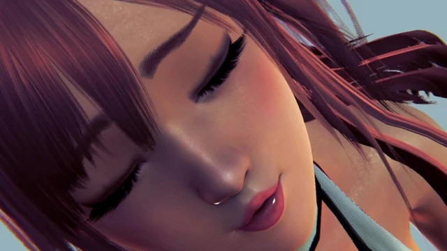 Hot and Cute Honoka licks your dick up and down.
