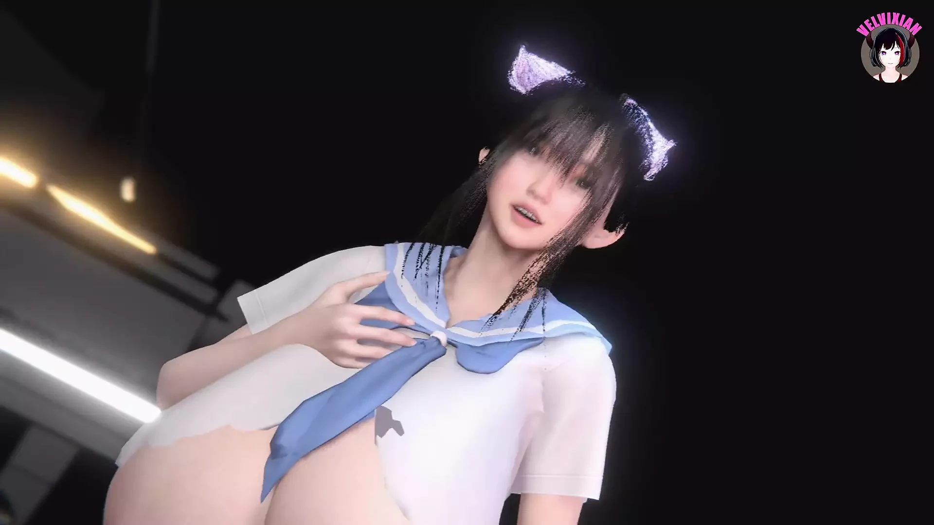 Seksi azijska devojka sa ogromnim sisama pleše (3 d hentai)