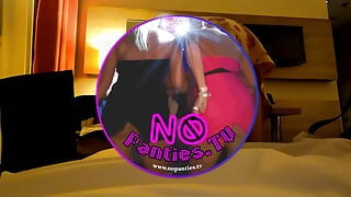 No panties and her amazing pussy