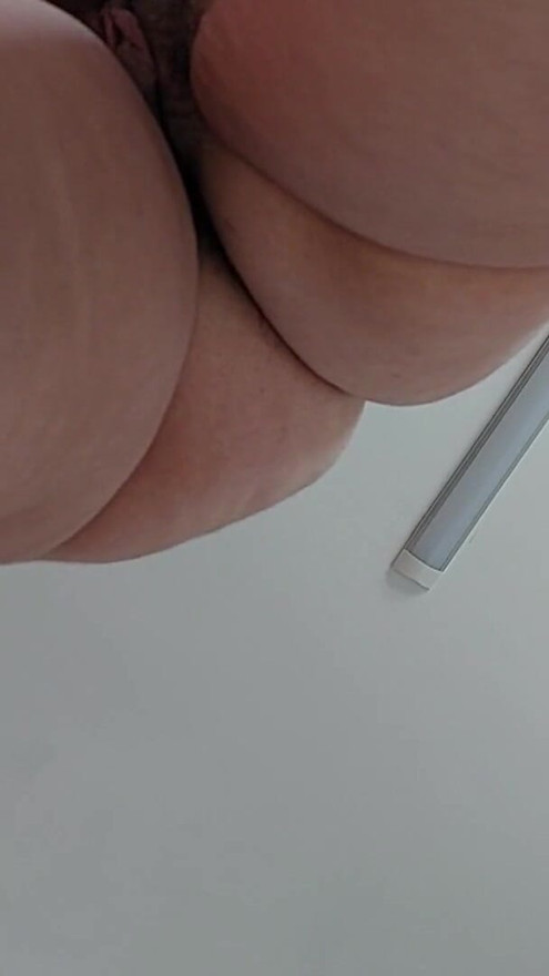 Hairy brunette pussy, big tits, sensual hairy woman in the kitchen. Sexy MILF, hairy pussy, big ass | Clip 2