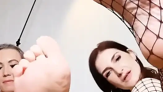 Our feet got so sweaty in our boots. Watch is peel each other’s boots off so you can suck our sweaty toes.
