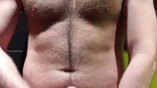Hairy Gym Otter Jerks Off and Cums