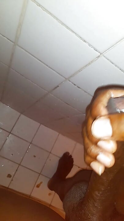 Black cock jerking off with flesh light pt5