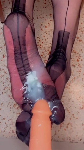 My Cum Soaked Nylon Stocking Feet
