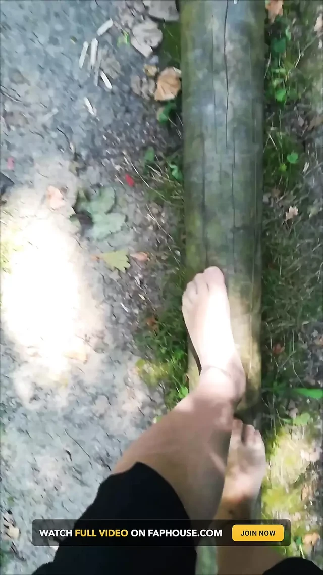 Outdoor Balancing in Pantyhose
